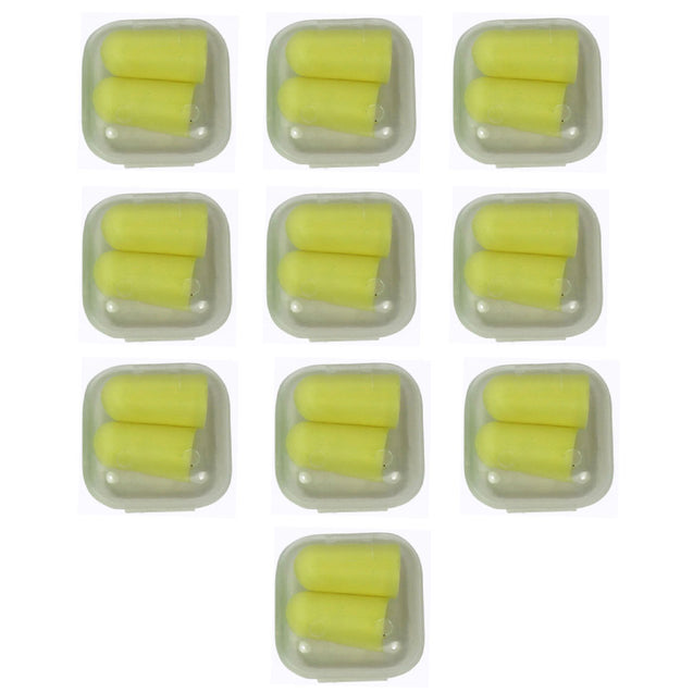 10 Pack Lot Ear Plugs Soft Foam Sleep Travel Noise Canceling Earplugs with Case - Anyvolume.com