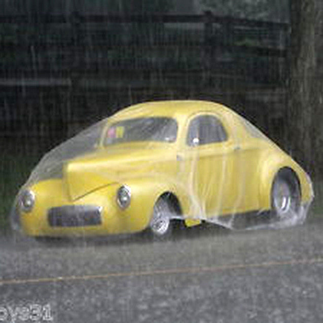 5 PACK Clear Plastic Disposable Car Cover Temporary Universal Rain Dust Garage - Anyvolume.com