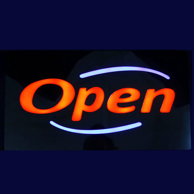 LED Neon OPEN Business SIGN for Bar Restaurant Cafe -  Horizontal - Upscale - Anyvolume.com