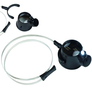 Lighted 15X Magnifier Eye Loupe - Detachable Headband for Jewelry Watch Repair - Anyvolume.com