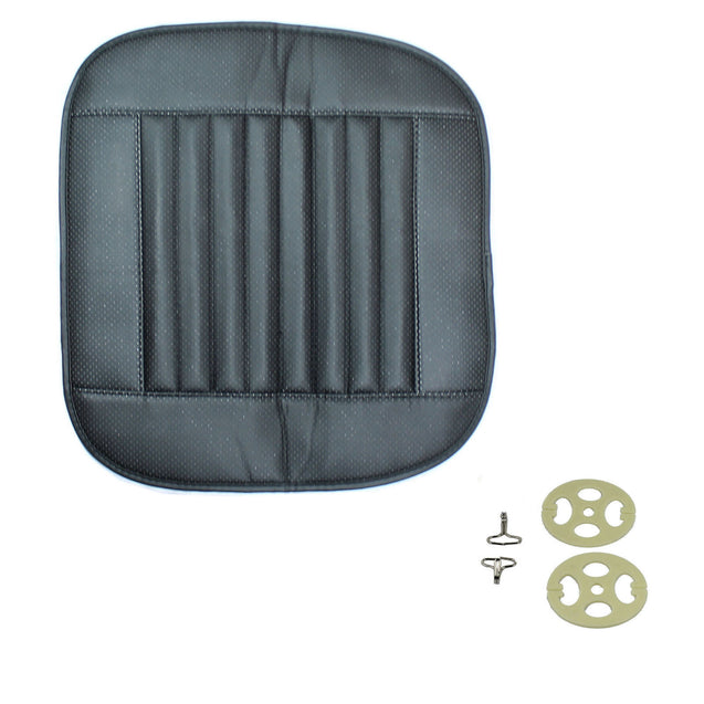 Universal Car Seat Cover PU Leather 3D Breathable Pad Mat for Auto Chair Black - Anyvolume.com
