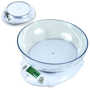 7Kg /15lbs x 1g Digital Kitchen Diet Food Postal Scale - Clear Removable Bowl - Anyvolume.com