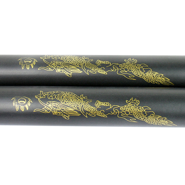 Foam Nunchucks Nunchaku Dragon Pattern for Martial Art Karate Training - Black - Anyvolume.com