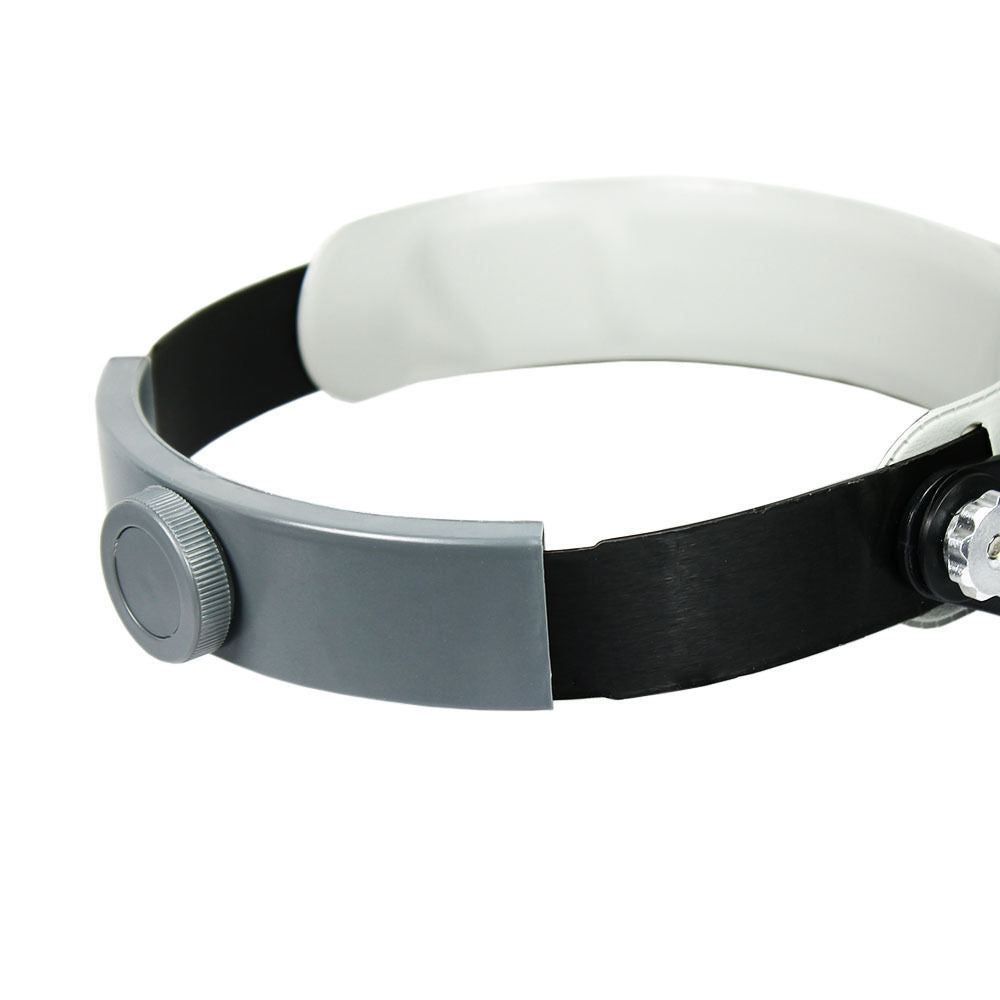 8.5X Magnifying Glass Lens LED Lamp Head Visor Loupe Jeweler Headband  Magnifier