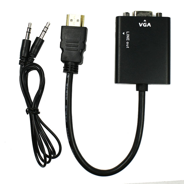 HDMI Male to VGA With Audio HD Video Cable Converter Adapter 1080P for PC - Anyvolume.com