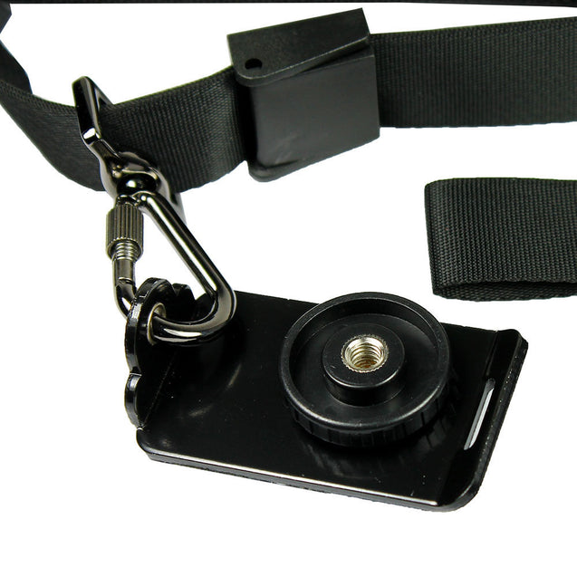 Shoulder Sling Strap Belt for DSLR Digital SLR Camera with Pocket - Black - Anyvolume.com