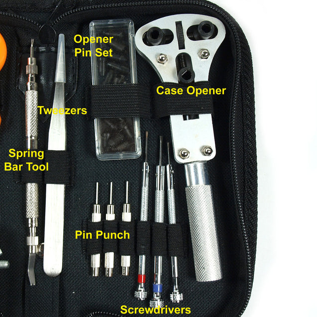 Watch Repair Tool Kit  - Case Opener / Link Remover / Spring Bars / Case Press - Anyvolume.com