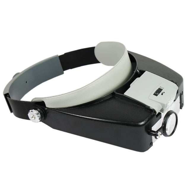 Jewelers Head Headband Magnifier LED Illuminated Visor Magnifying Glasses Loupe - Anyvolume.com