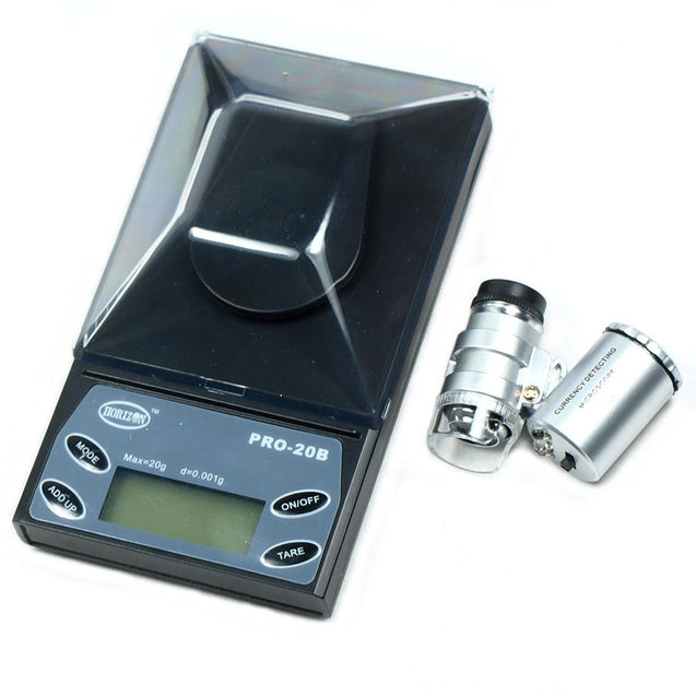 20g x 0.001g / 0.005ct Digital Precision Jewelry Scale with 60X Jeweler's Loupe - Anyvolume.com