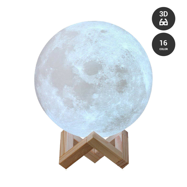 3D Moon Night Light Table Lamp USB Charging Remote Touch Control Home Decor Gift