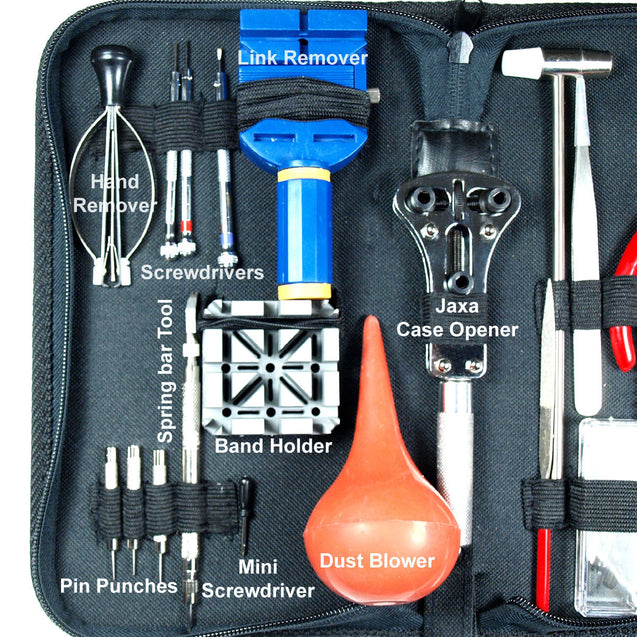 21 PCS Watch Repair Tool Kit  Case Opener Spring Bar Tool-Hand Remover with Case - Anyvolume.com