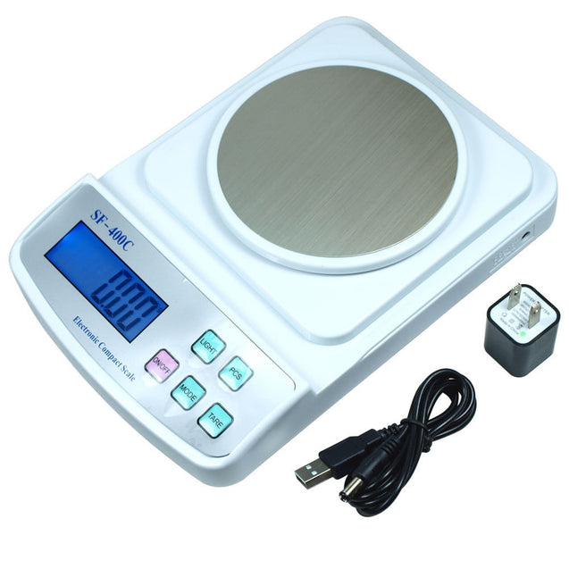 Digital Scale 500g x 0.01g for Precision Weighing & Counting - USB Wall Adapter - Anyvolume.com