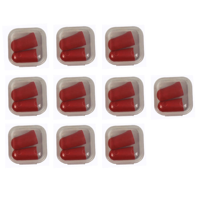 10 Pack Lot Ear Plugs Soft Foam Sleep Travel Noise Canceling Earplugs with Case - Anyvolume.com