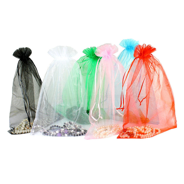 100 PCS Sheer Organza Wedding Party Decoration Favour Gift Bags Candy Pouches - Anyvolume.com