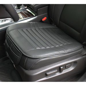 Universal Car Seat Cover PU Leather 3D Breathable Pad Mat for Auto Chair Black - Anyvolume.com
