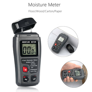 Digital LCD Wood Moisture Meter Detector Tester Wood Firewood Paper Cardboard