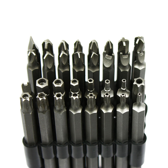 32PC Extra Long 6" Security Bit Tamperproof Set Hex Torx Star Pozi Tri-Wing - Anyvolume.com