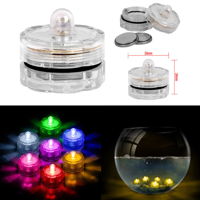 LED Submersible Waterproof Wedding Holiday Decoration Party Tea Lights 3 6 12 24 - Anyvolume.com
