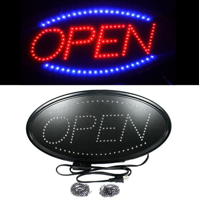 Animated Motion Running LED Business OPEN Sign +On/Off Switch / Bright Light - Anyvolume.com