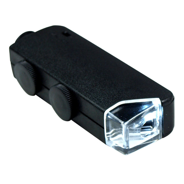 Mini 60X - 100X  Zoom Lighted Microscope Jewelers Loupe Magnifying Glass - Anyvolume.com