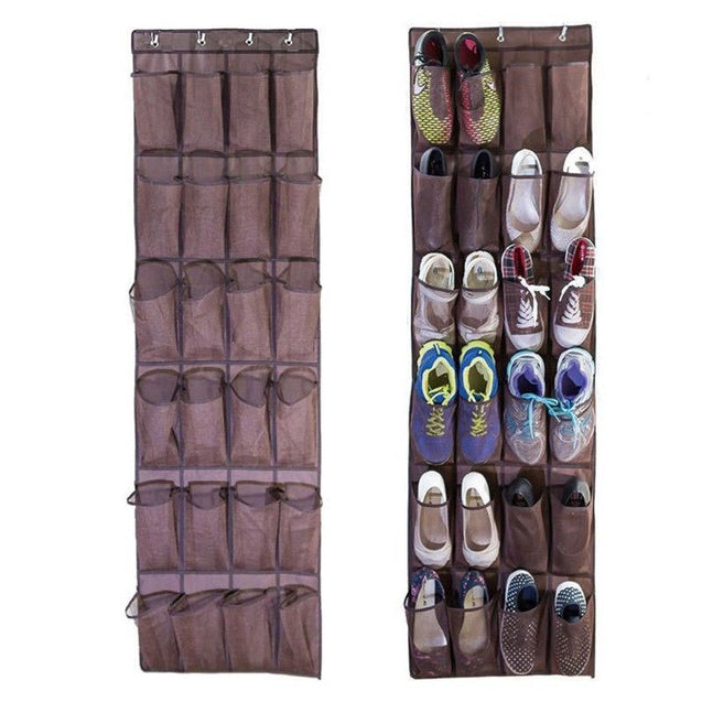 24 Pocket Shoe Door Hanging Organizer Storage Rack Bag Closet Holder Door - Anyvolume.com