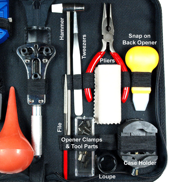 Watch Repair Tool Kit  - Case Opener / Hand Remover / Spring Bars / Case Press - Anyvolume.com