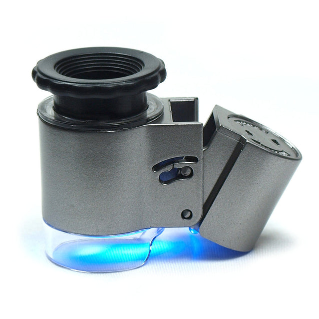 Mini 50X  Lighted Jewelers Loupe - Magnifier with LED-Fluorescence Lights #9882A - Anyvolume.com