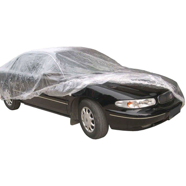 5 PACK Clear Plastic Disposable Car Cover Temporary Universal Rain Dust Garage - Anyvolume.com