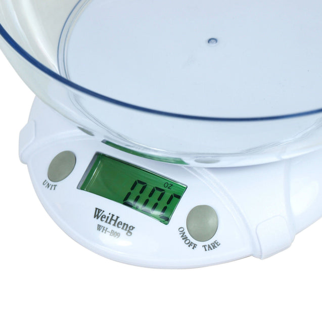 7Kg /15lbs x 1g Digital Kitchen Diet Food Postal Scale - Clear Removable Bowl - Anyvolume.com