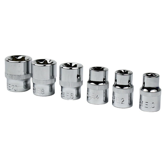 New 29PCS Torx Socket Bit Set 1/4" 3/8" 1/2" Chrome Vanadium Bright Chrome - Anyvolume.com