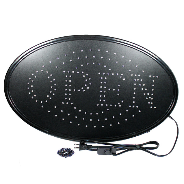 Large 23" x 14" Bright LED Neon OPEN Business SIGN with Motion Animation - Oval - Anyvolume.com