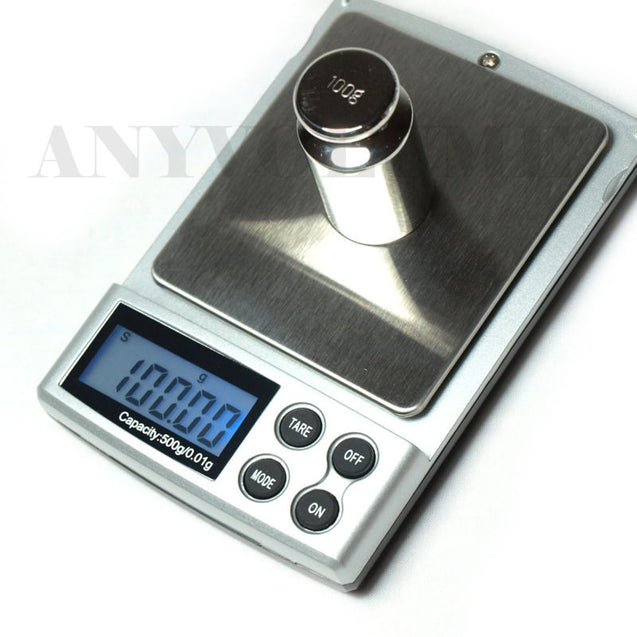 DS-19 500 x 0.01g Digital Pocket Jewelry Scale with Calibration Weights - Anyvolume.com