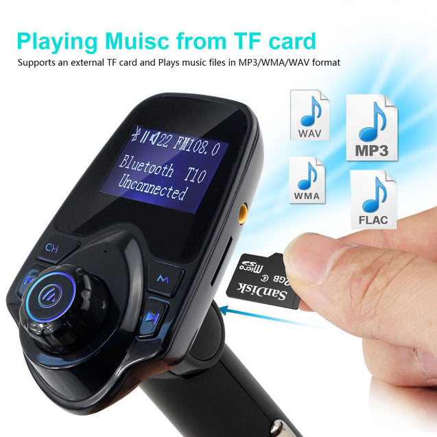 Bluetooth Car FM Transmitter AUX Wireless Radio Adapter USB Charger Mp3 Player - Anyvolume.com