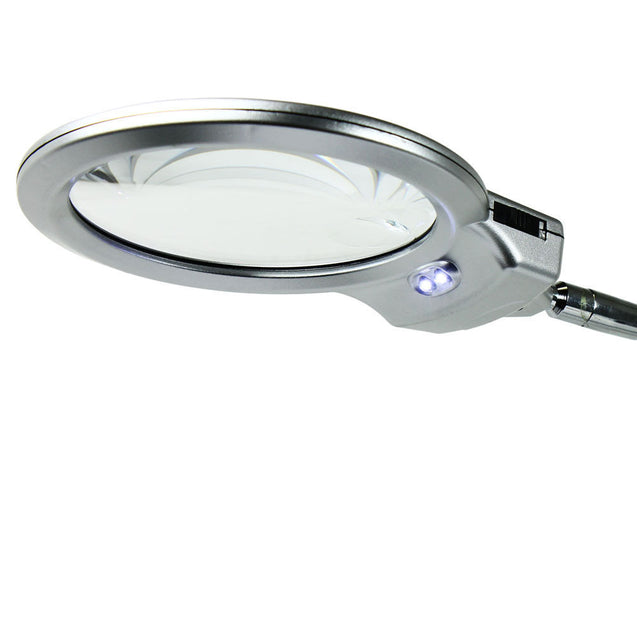 107mm 2.25X 5X Flexible Magnifying Lamp Lighted Desk Reading Magnifier w/ Clamp - Anyvolume.com