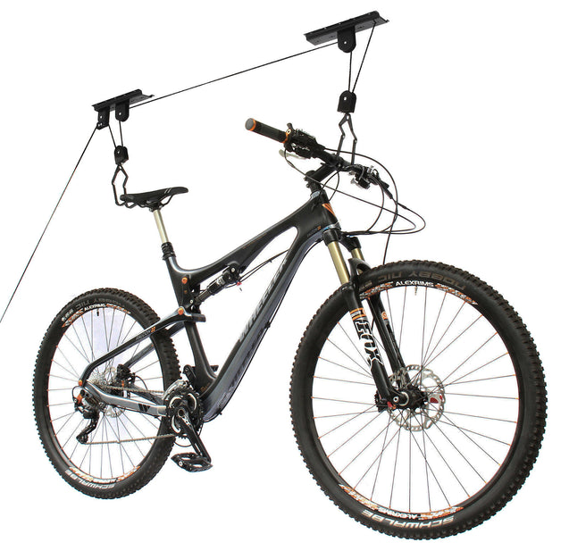 Bicycle Lift Bike Ceiling Mount Pulley Hoist Rack Garage Storage Hooks Hanger - Anyvolume.com