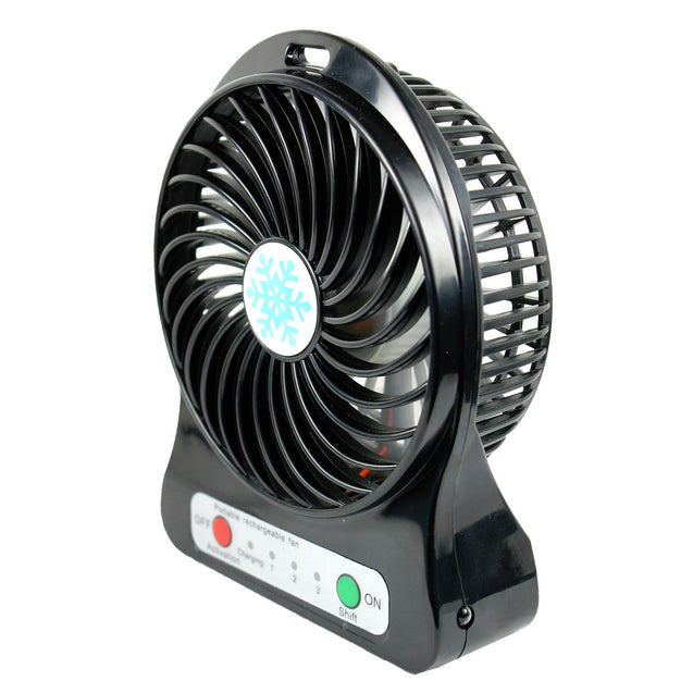 Portable Rechargeable LED Fan air Cooler Mini Operated Desk USB - 18650 Battery - Anyvolume.com
