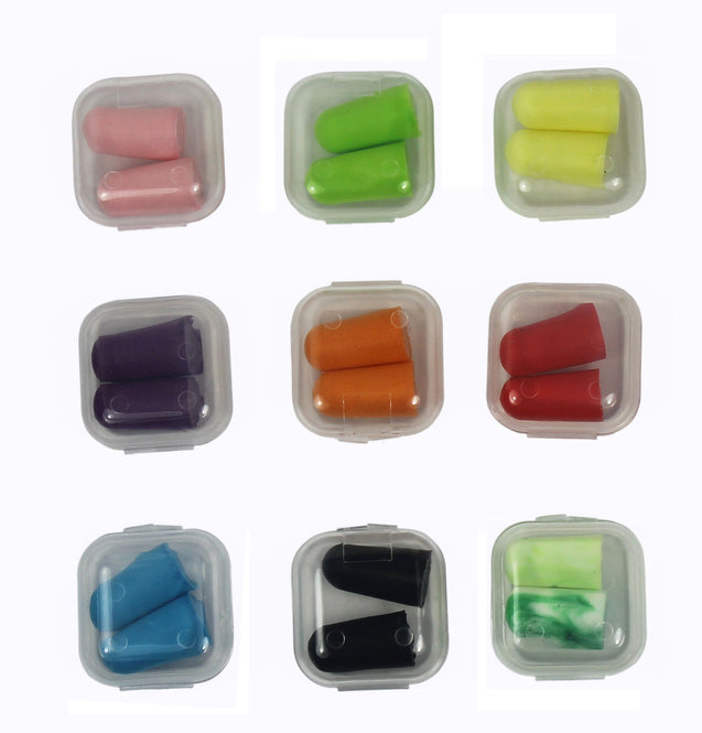 10 Pack Lot Ear Plugs Soft Foam Sleep Travel Noise Canceling Earplugs with Case - Anyvolume.com