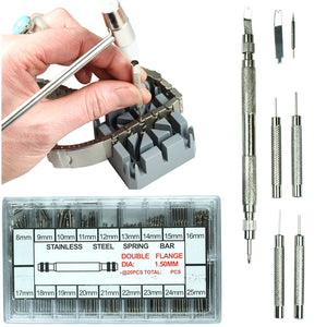 Watch Band Spring Bar Tool Kit - Hammer Punch Pusher Strap Holder with Link Pins - Anyvolume.com