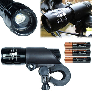 Cycling Bike Bicycle LED Front Head Light Detachable Zoom Flashlight with Mount - Anyvolume.com