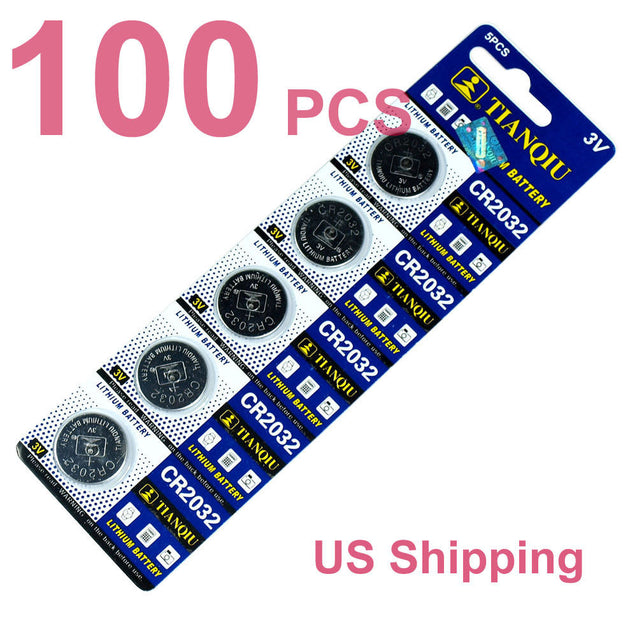 100 PCS CR2032 Lithium Battery 3V Button Cell for Digital Scales remote controls - Anyvolume.com