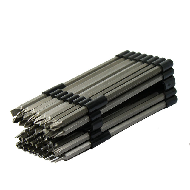 32PC Extra Long 6" Security Bit Tamperproof Set Hex Torx Star Pozi Tri-Wing - Anyvolume.com
