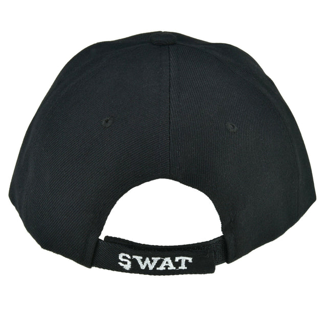 ALL Black SWAT Team Police Officer Embroidered Adjustable Hat Baseball Cap