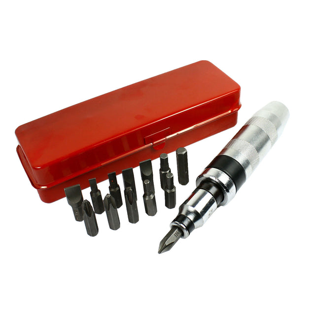 14 Pc 1/2" Heavy Duty Impact Screwdriver Driver Set SAE Reversible w/ Metal Case - Anyvolume.com