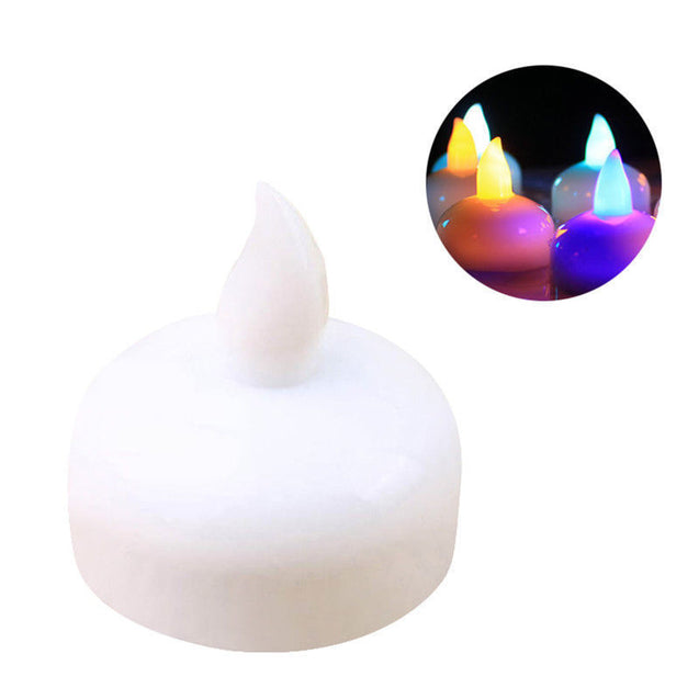 Flameless MultiColor Flickering LED Candle Water Sensor Floating Party Holiday - Anyvolume.com