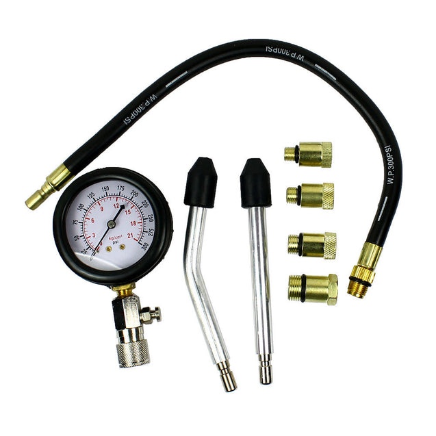 8pcs Petrol Engine Cylinder Compression Tester Kit Gauge Tool Automotive - Anyvolume.com