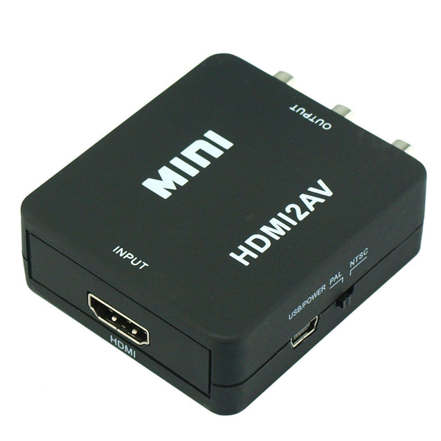 Mini HDMI to Composite CVBS RCA AV Video Converter Adapter 1080p with Cables - Anyvolume.com