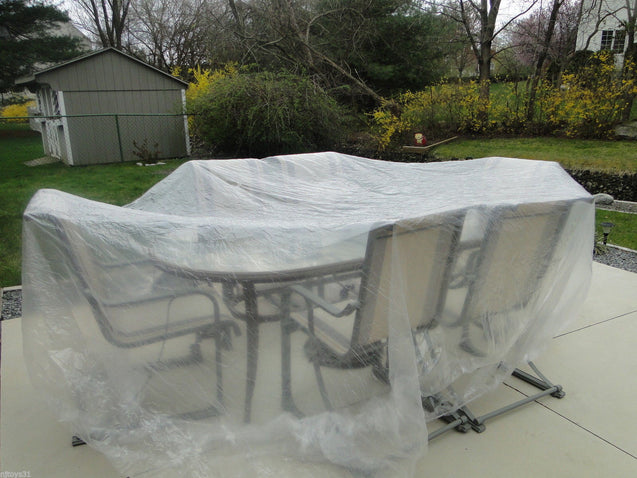 XL Extra Large Full Size Car Cover Water Dust Dirt Proof Clear PE Plastic - Anyvolume.com