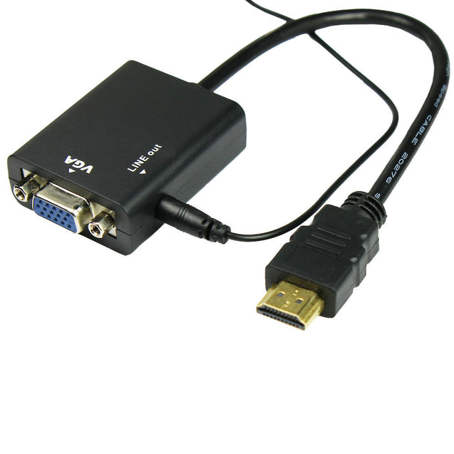 HDMI Male to VGA With Audio HD Video Cable Converter Adapter 1080P for PC - Anyvolume.com