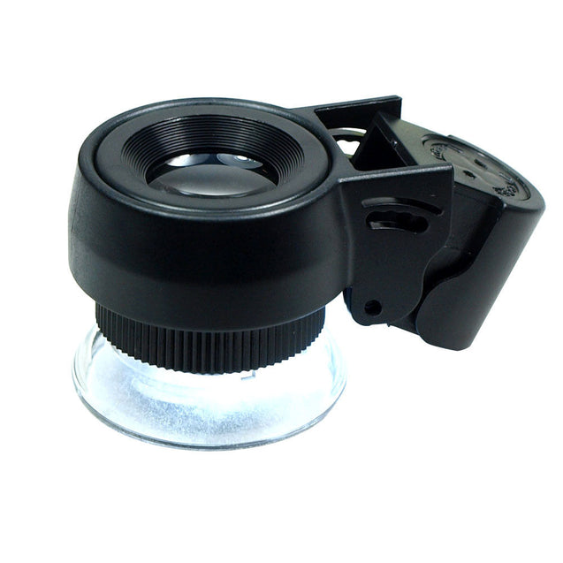 Mini 45X  Lighted Jewelers Loupe / Magnifier with LED & Fluorescence Lights - Anyvolume.com