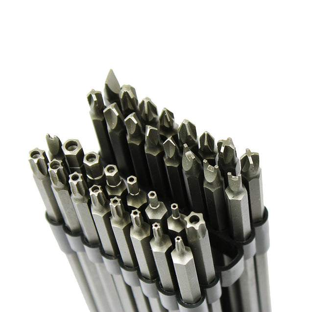 32PC Extra Long 6" Security Bit Tamperproof Set Hex Torx Star Pozi Tri-Wing - Anyvolume.com